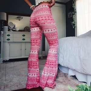 High Waist Long Flared Palazzo Bell Bottoms